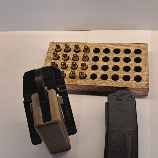 Video showing the proper use of a speed loader for cz scorpion evo III